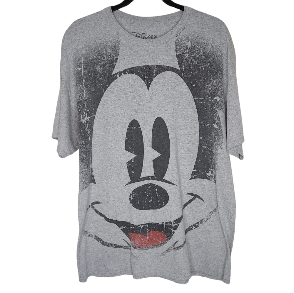 Disney Mickey Mouse XL Distressed Black White T-shirt Unisex